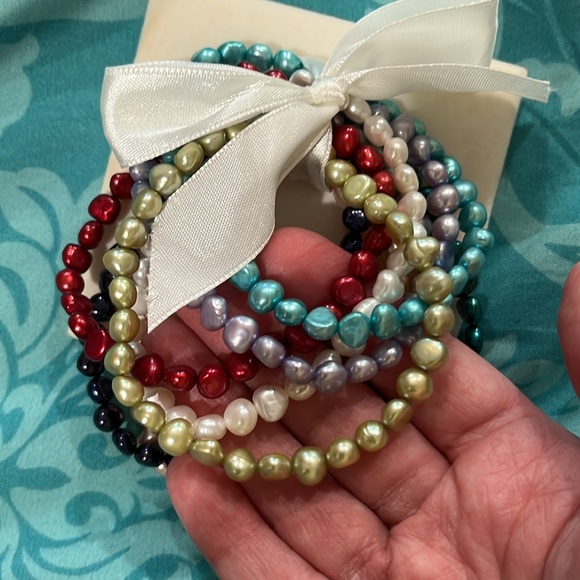 Assorted cultured freshwater pearls set of 10 - Picture 4 of 4